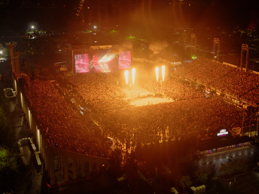 Arial Drone View of Hersheypark Stadium