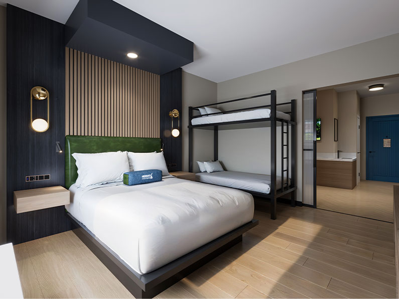 Room interior at Hershey Inn & Suites.