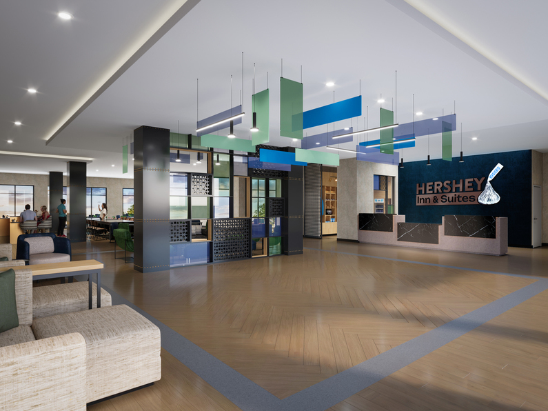 Lobby at the Hershey Inn & Suites.