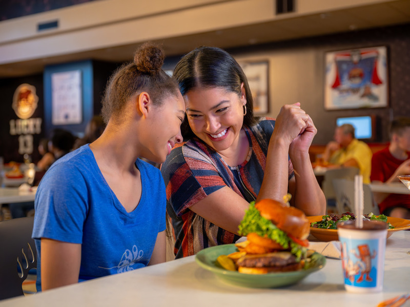 Mother Daughter Eating at Bears' Den