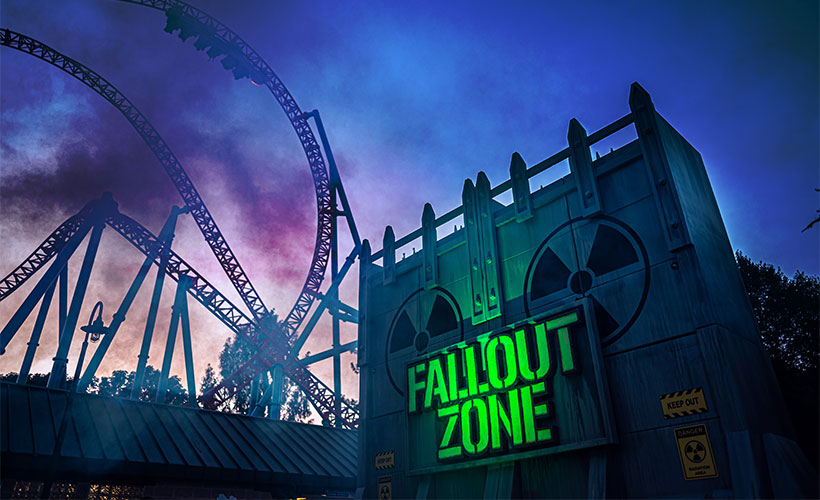 Fallout Zone during Hersheypark Dark Nights